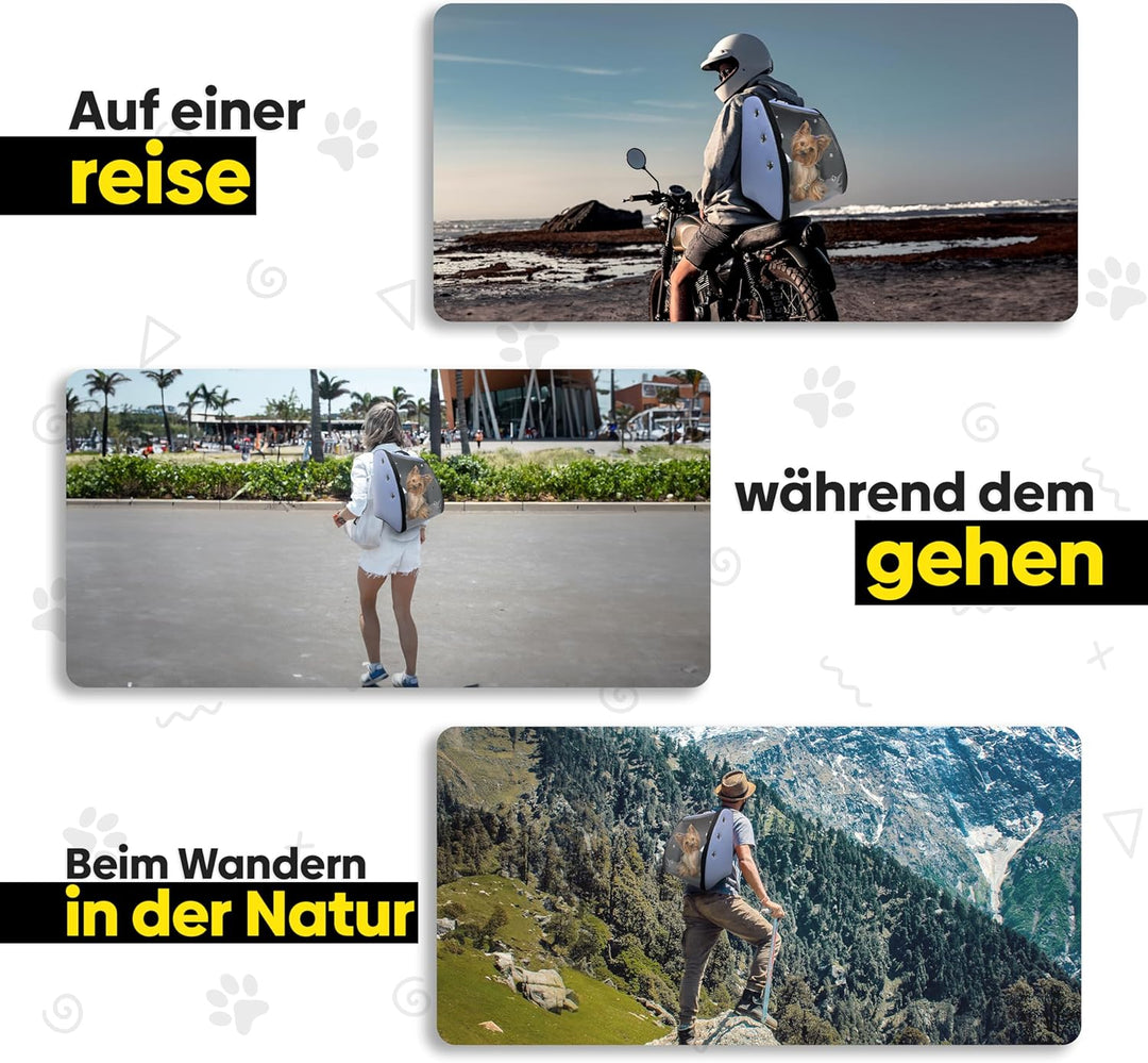 EVE Textile Hunderucksack | Katzenrucksack | Hundetasche | Katzentasche | Hunde Wanderrucksack | Kat