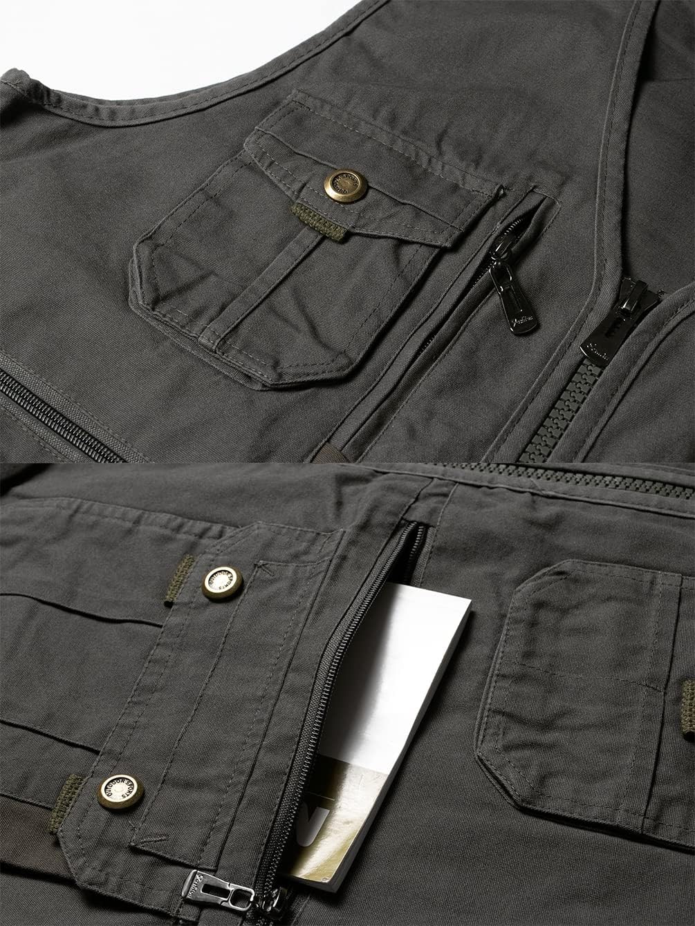Oralidera Herren Anglerweste Ärmellos Jacke Outdoor Weste Jagdweste Sommer Herrenwesten Sportlich Fo