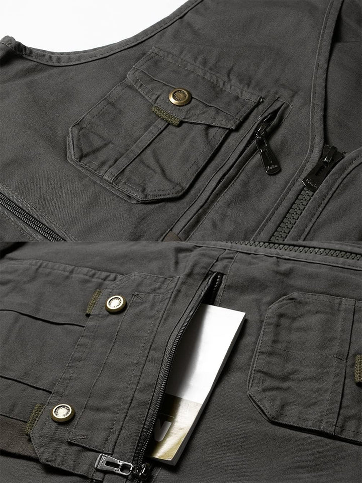 Oralidera Herren Anglerweste Ärmellos Jacke Outdoor Weste Jagdweste Sommer Herrenwesten Sportlich Fo