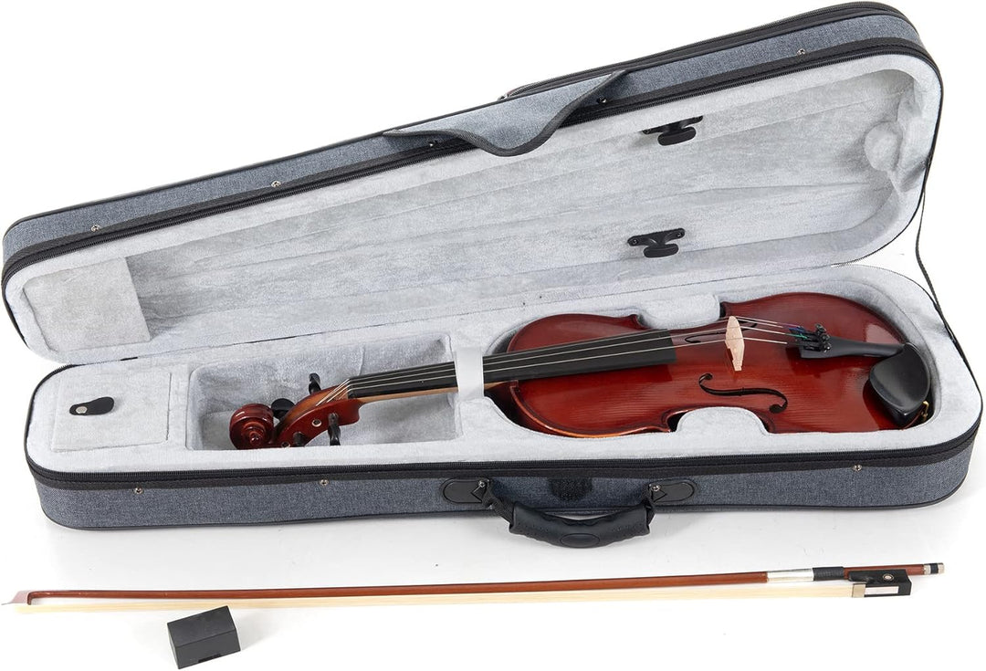 GEWApure Violingarnitur EW Ebenholz 4/4 spielfertig mit Kinnhalter, Feinstimmsaitenhalter, Bogen, Ko