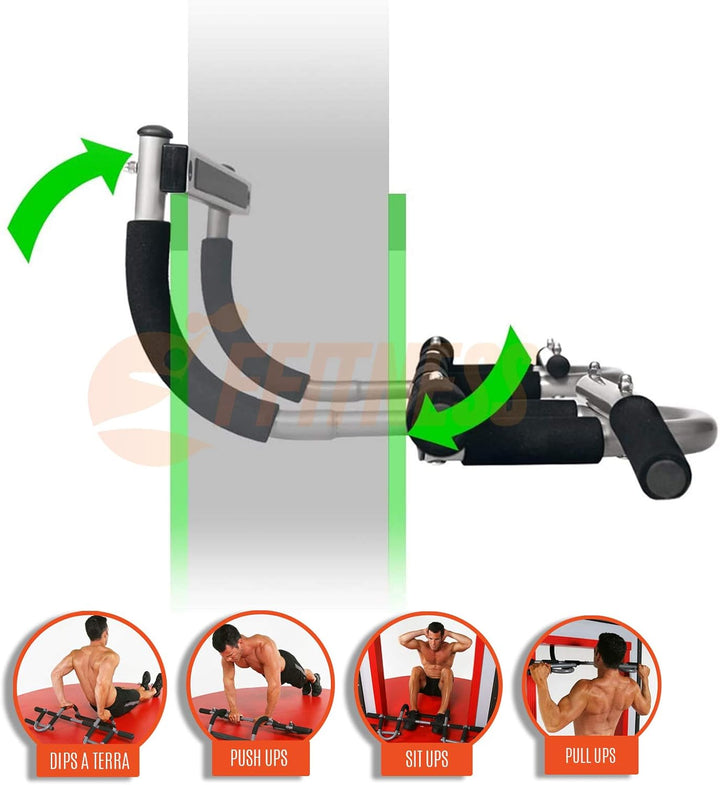 FFitness FFitnes Iron Gym, Klimmzugstange Unisex Erwachsene, Schwarz-Grau, Einheitsgrösse