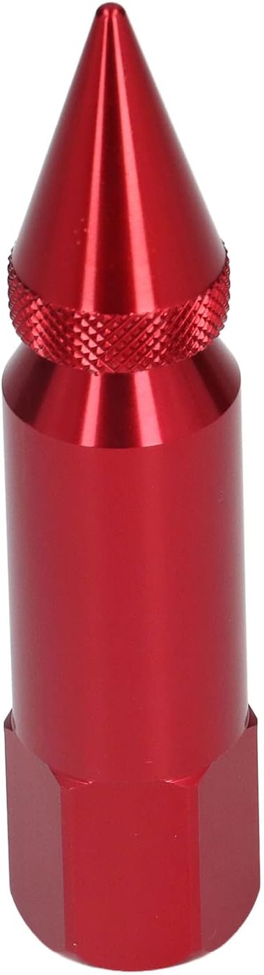 Spike Lug Nuts, 20 Stück Universal M12x1.5 Racing Wheels Felgen Radmuttern 90-mm-Spitzmuttern aus Al
