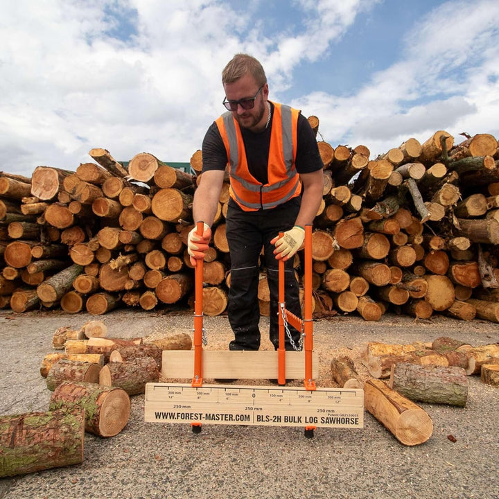 BLS-2H Holzsägebock – Präzisions-Multi-Log-Schneiden mit patentiertem Sicherheitsdesign – 150 kg Kap