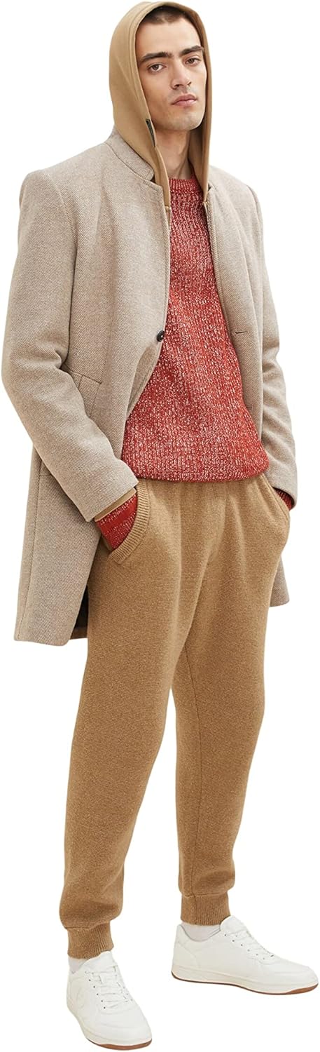 TOM TAILOR Herren 1034349 Basic Strickpullover L 26006 - Chili Oil Red, L 26006 - Chili Oil Red