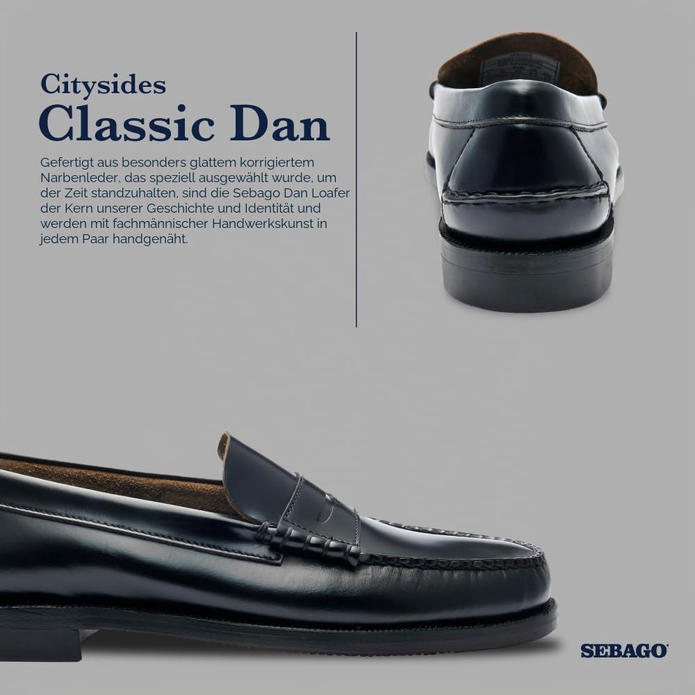 Sebago Classic Dan, Mocassins (Loafer) Homme 43 EU Schwarz Black 902, 43 EU Schwarz Black 902