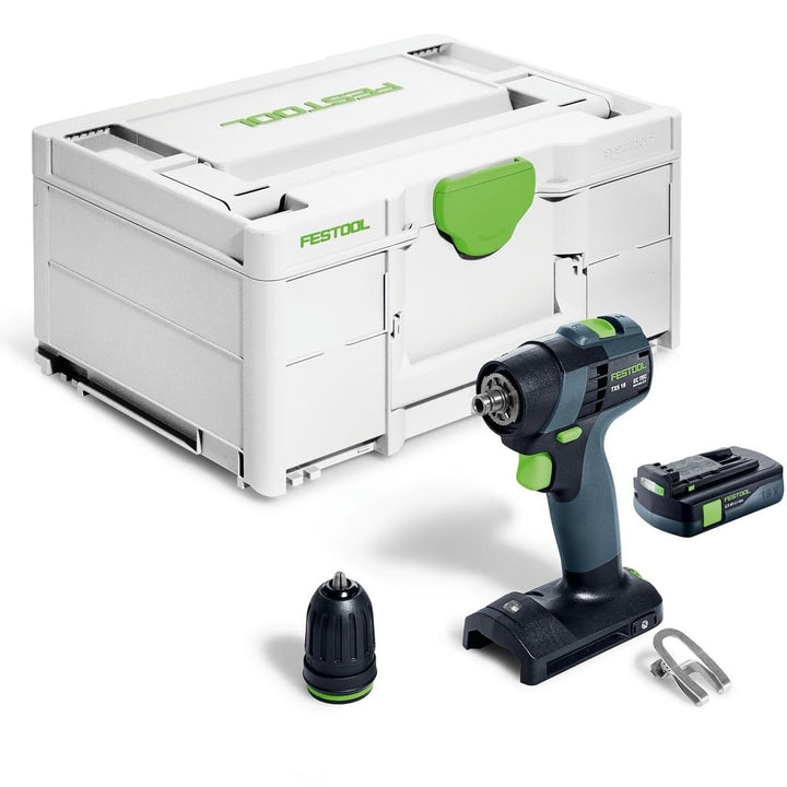 Festool Akku-Bohrschrauber TXS 18-Basic-3,0-18V Akkuschrauber 3,0 Ah | Kompakte Bohrmaschine im Syst