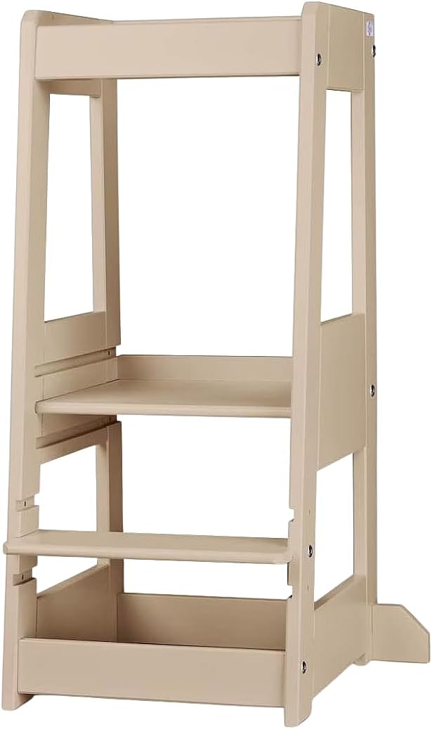 tiSsi® Entdeckerturm/Lernturm Felix mitwachsend Buche massiv Cashmere