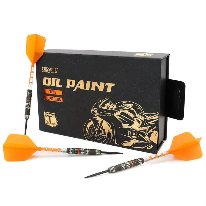 CUESOUL Motorcycle Steel Tip 90% Tungsten Dart Set mit Öllackierung und vereinheitlichendem ROST T19