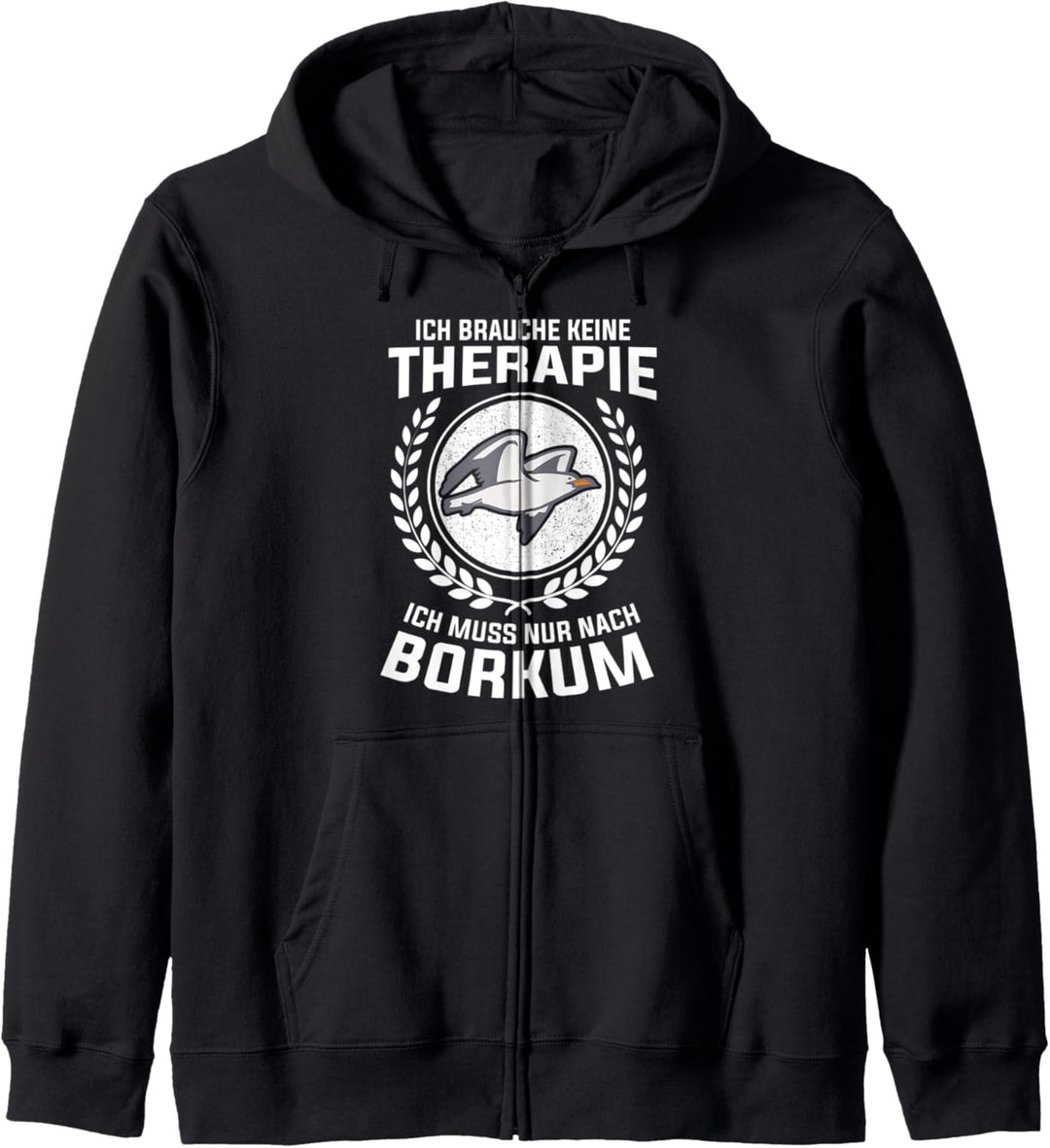 Ich brauche keine Therapie ich muss nur nach Borkum Kapuzenjacke