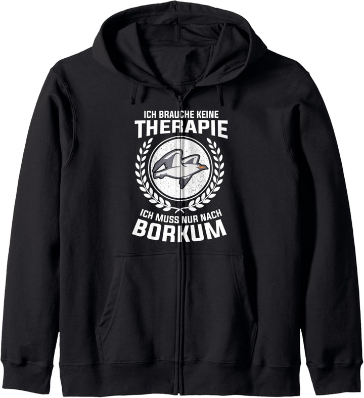 Ich brauche keine Therapie ich muss nur nach Borkum Kapuzenjacke