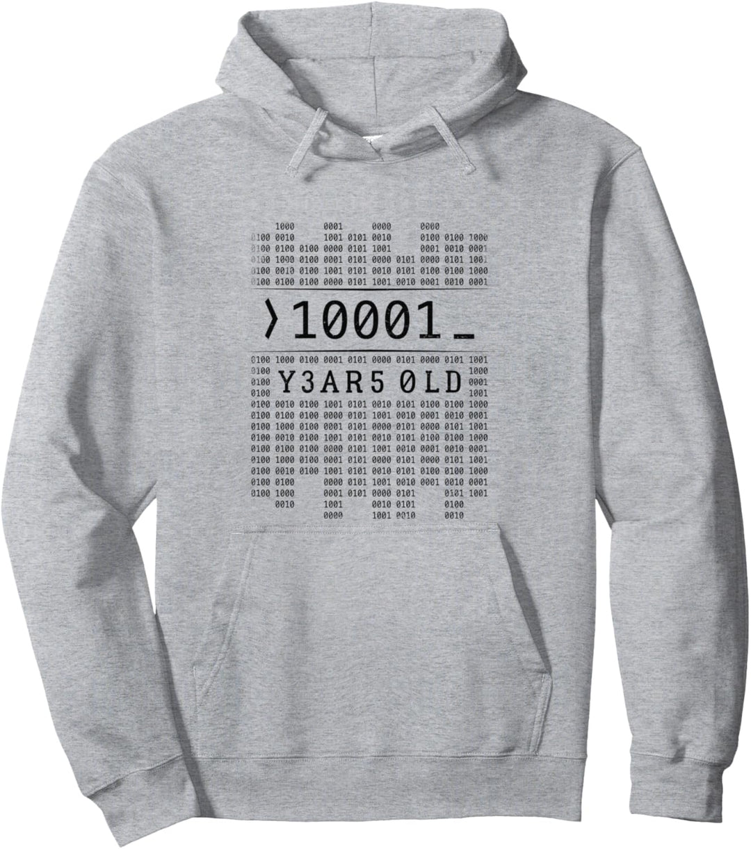 10001 Jahre Alt 17. Geburtstag Binärcode Coder Informatiker Pullover Hoodie