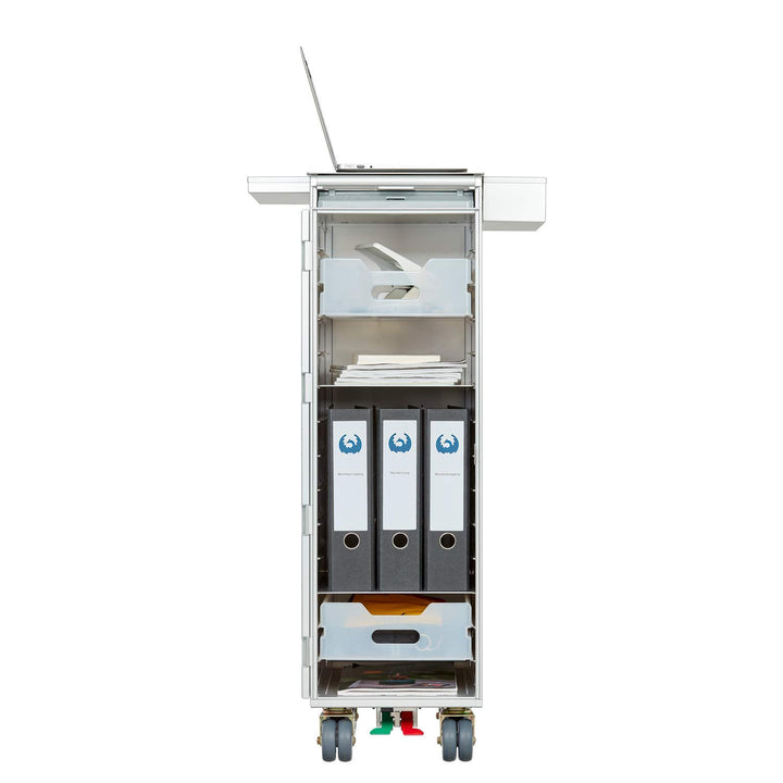 VanDeBord Ausstattungspaket Büro & Homeoffice, Zubehör für Airline Trolleys, Büro-Rollcontainer, Hom