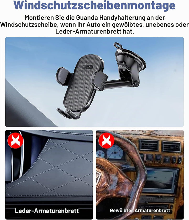Handyhalterung für Auto, Handyhalterungen, um 360 Grad drehbarer Handyhalter mit starkem klebrigem S