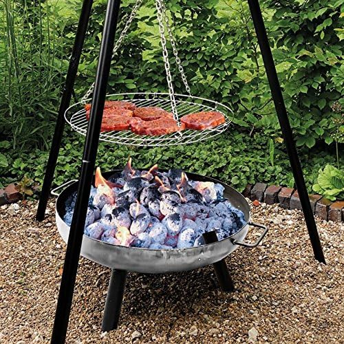 Jürgen Westerholt GmbH Multi-Grillset Feuerschale Grillrost Kochtopf 15L Fischfilethalter Kesselgula