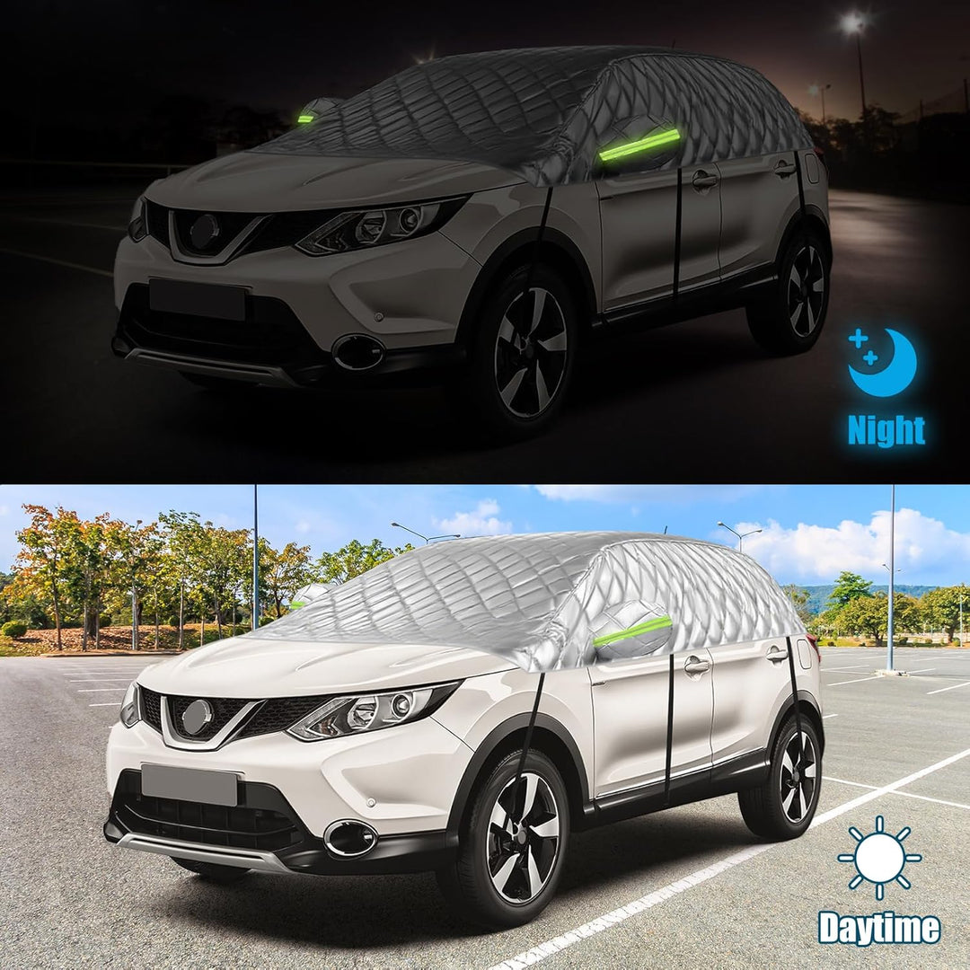 Halbgarage für Nissan Qashqai 2013-2025, Halbe Autoabdeckung Winter Sommer, Abdeckplane Auto Schutz