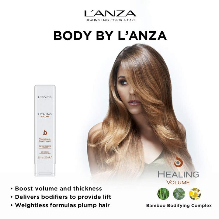L'ANZA Heilungsvolumen Verdickungskonditionierer (1,000 ml), Verleiht Feinem & Glattem Haar Glanz, V