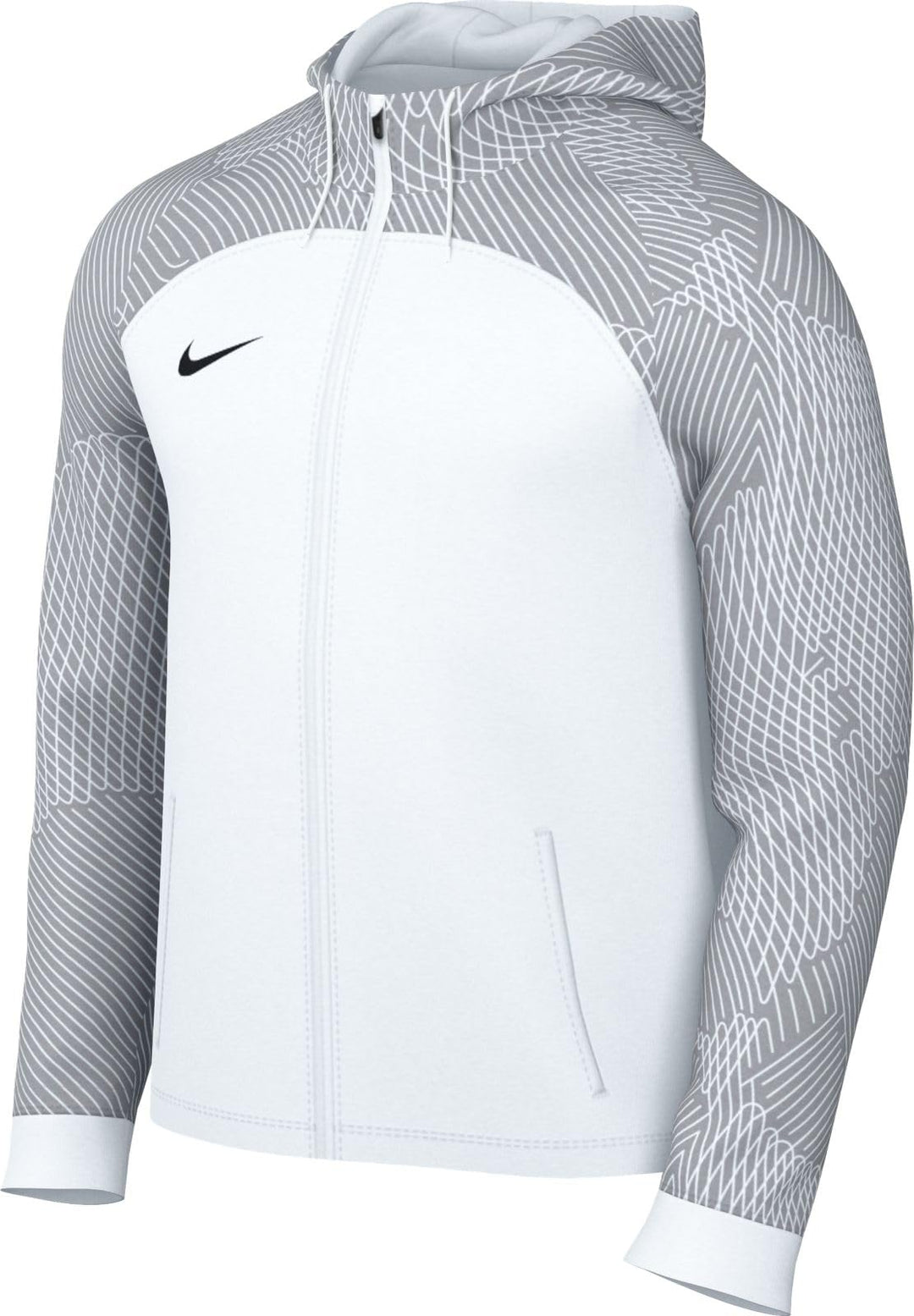 Nike Herren M Nk Df Strk23 Hd Trk Jkt K Jacket S WHITE/WOLF GREY/WHITE/(BLACK), S WHITE/WOLF GREY/WH
