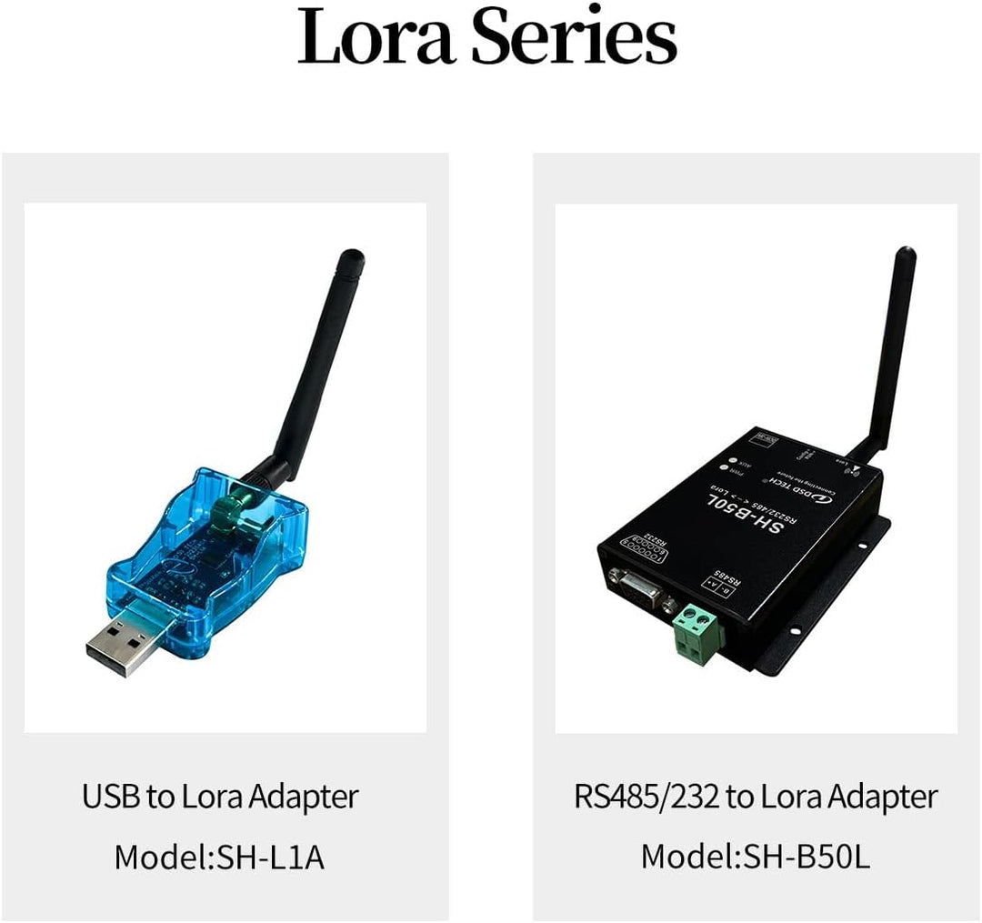 DSD TECH Lora Modul SH-B50L RS485/232 zu Lora Adapter Lorawan Wireless Transceiver