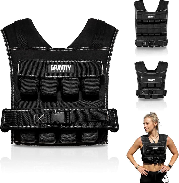 Gravity Fitness Weighted Vest - 15kg - 20kg - Fully Adjustable. Calisthenics, Crossfit, Strength Tra