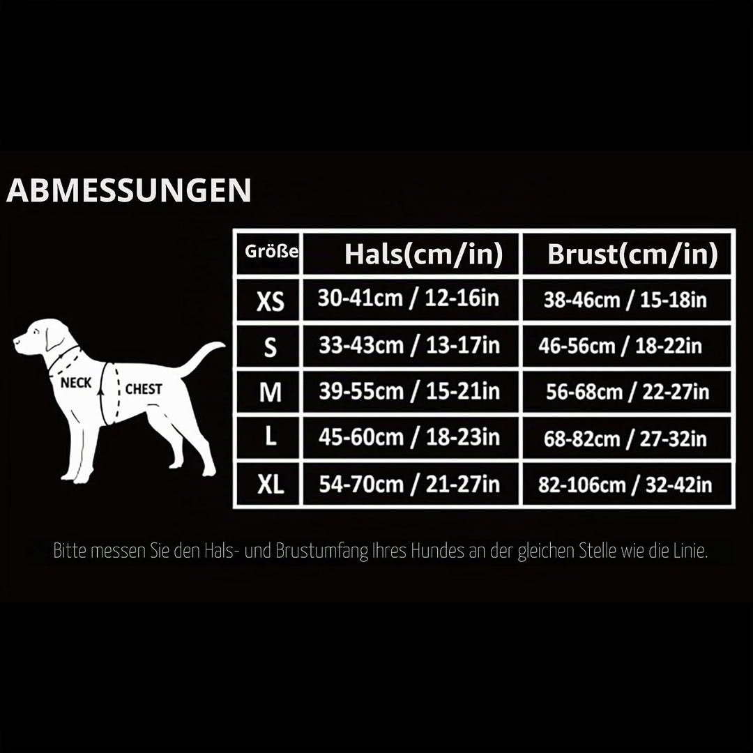 TRUE LOVE Hundegeschirr Outdoor Adventure II Reflektierende Weste mit 2 Leinenbefestigungen passende