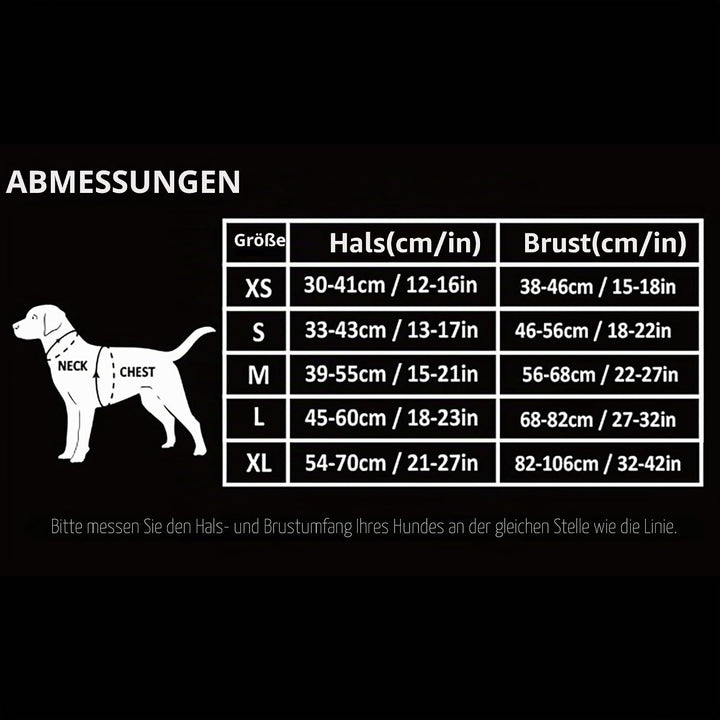 TRUE LOVE Hundegeschirr Outdoor Adventure II Reflektierende Weste mit 2 Leinenbefestigungen passende