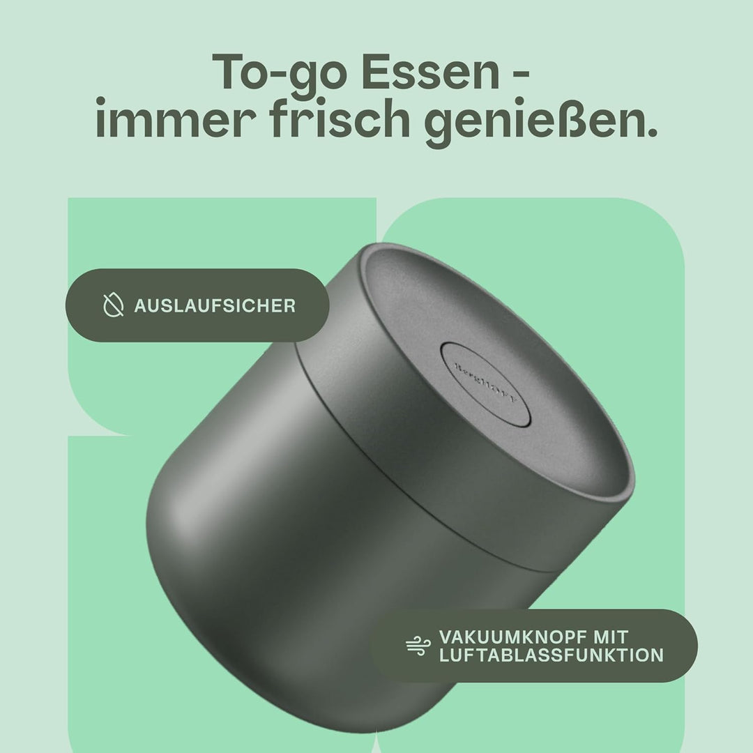 Berghoff Home Thermobehälter für Essen – 0,35L – Edelstahl Warmhaltebehälter – Thermobecher für Getr