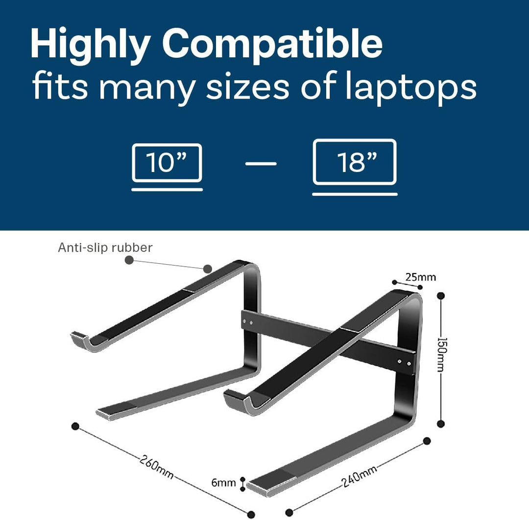 MMOBIEL Laptop Stand Grosser - Laptop Ständer 10 bis 18 Zoll - Laptophalterung Universal - Laptopstä
