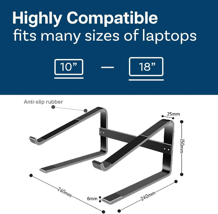 MMOBIEL Laptop Stand Grosser - Laptop Ständer 10 bis 18 Zoll - Laptophalterung Universal - Laptopstä