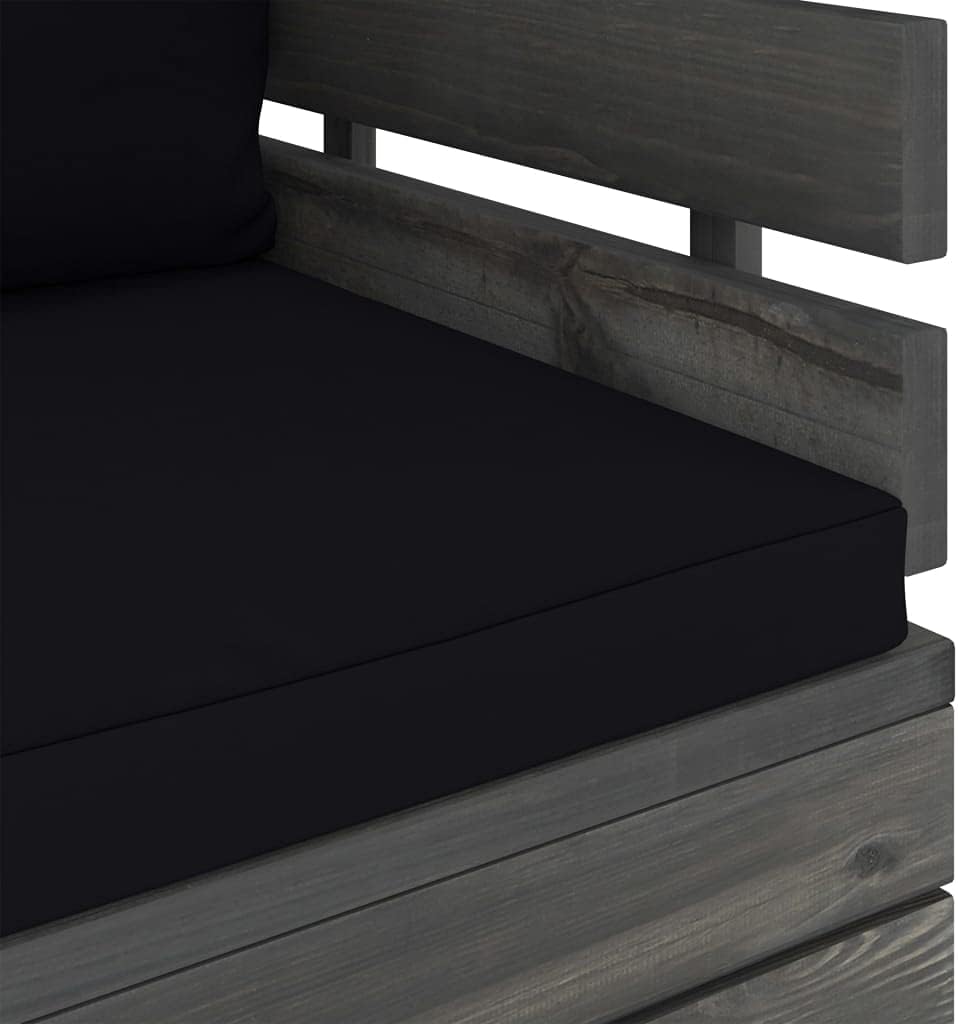 vidaXL Massivholz Gartensessel Loungemöbel Paletten Sessel Gartenmöbel Gartenstuhl Loungesessel mit