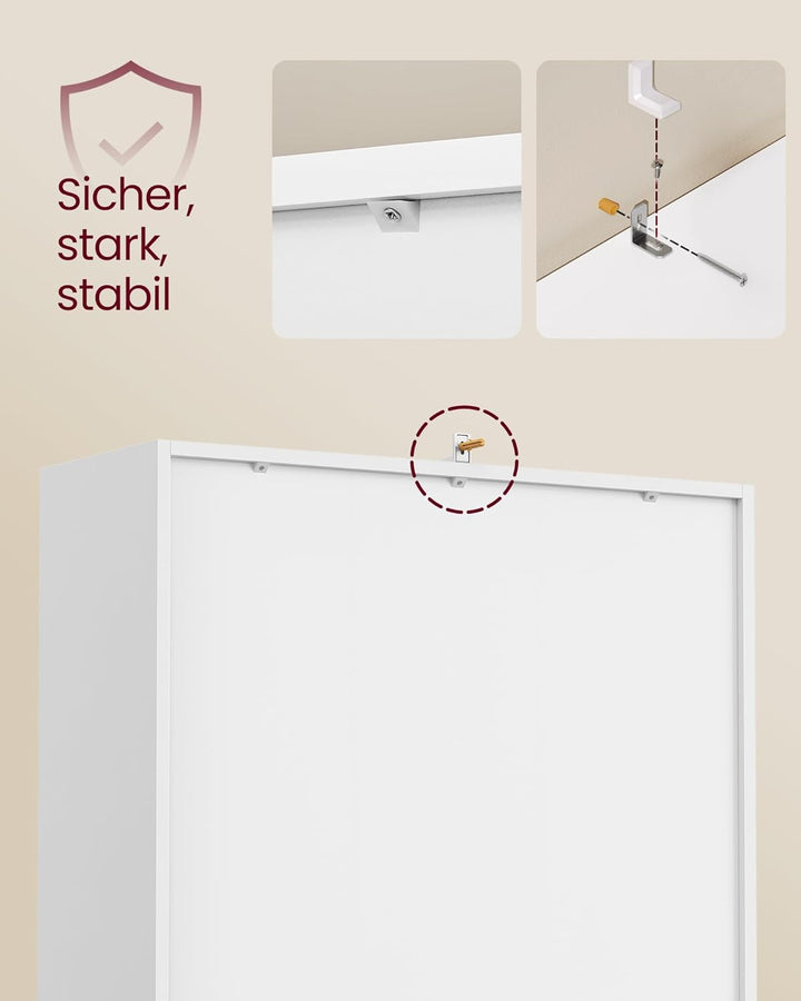 VASAGLE Bücherschrank, Bücherregal, mit 4 Fächern, Büroregal, Würfelregal, Standregal, für Wohnzimme