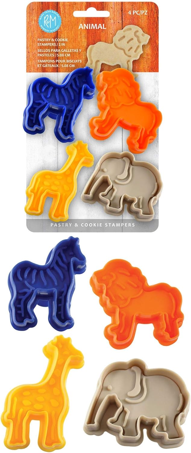 R&M Animal Collection Ausstechformen für Gebäck und Kekse, verschiedene Designs und Farben, Zebra, L