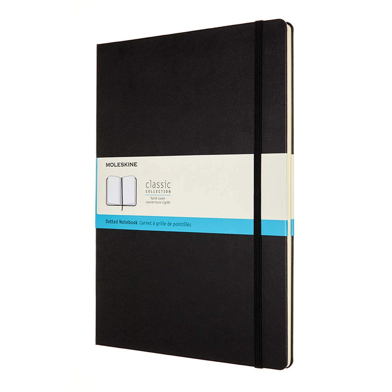 Moleskine - Klassisches Punktraster Notizbuch - Notizheft mit Hardcover und elastischem Verschluss -