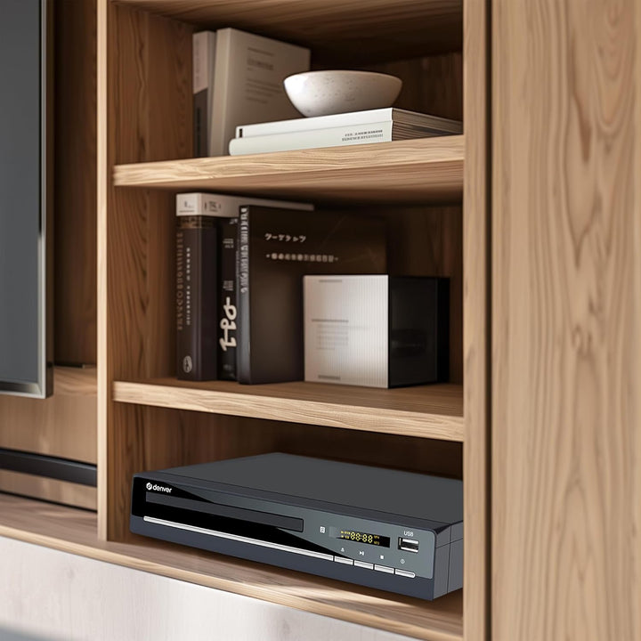 Denver DVH7787 DVD Player HDMI Für Fernseher, Mini, Alle Regionen Frei, 1080P Upscaling, Dolby Digit