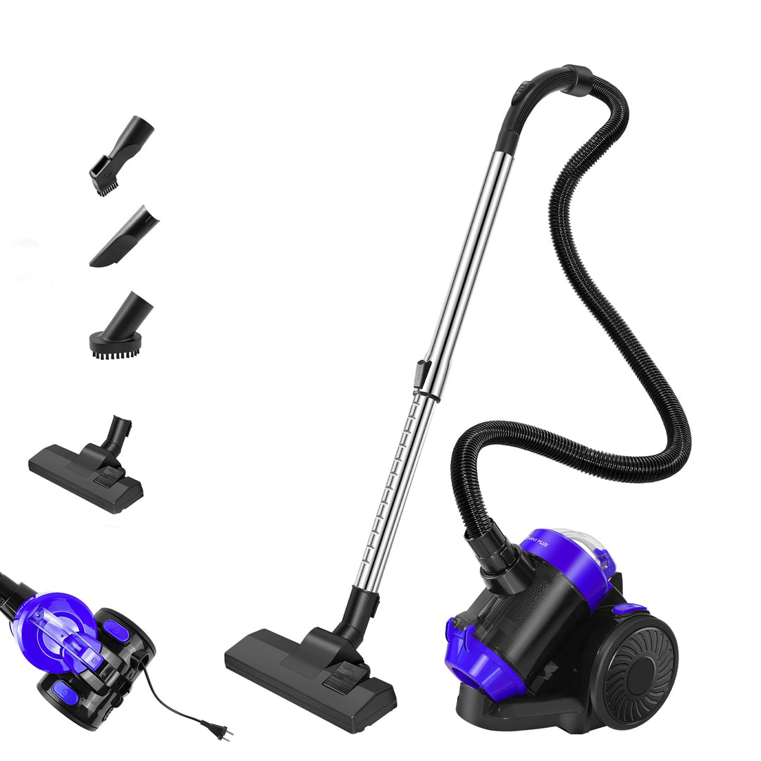 Beutelloser Staubsauger ohne Beutel,1000W Bodenstaubsauger, starke Saugleistung, langes Kabel, Fugen