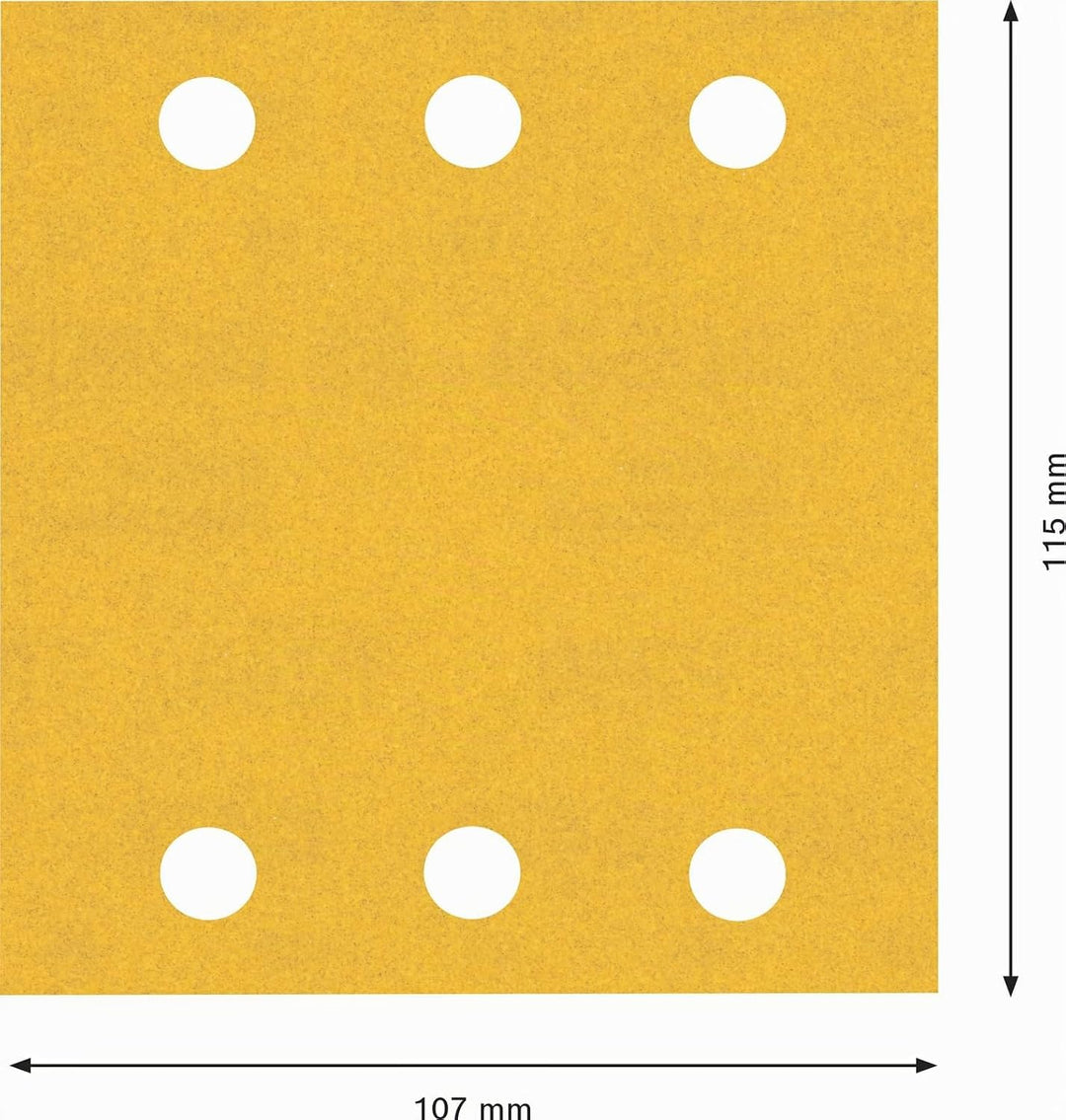 Bosch 50x EXPERT C470 Schleifpapier mit 6 Löchern (für Farbe auf Holz, Hartholz, Ø 115x107 mm, Körnu