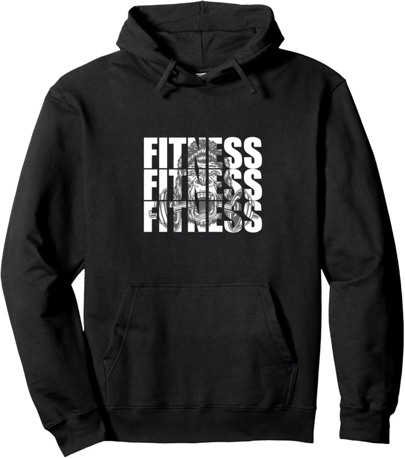 FITNESS | Gorilla Hantel | GYM Motivation Fitness Sprüche Pullover Hoodie