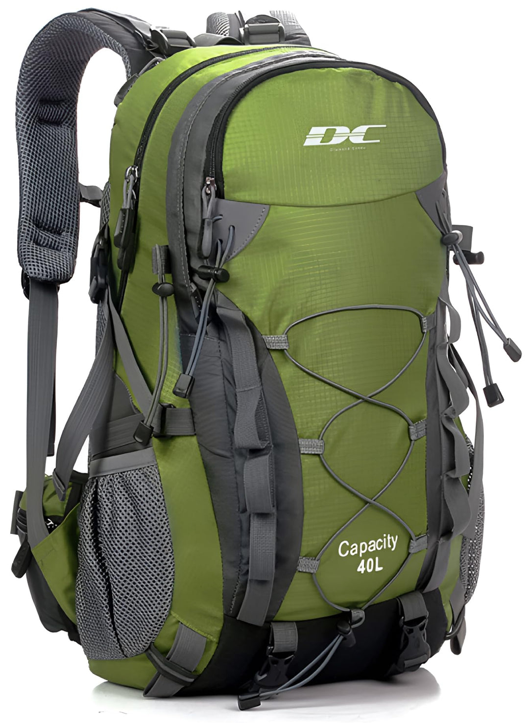 Wanderrucksack 40l Damen Herren Rucksack Wasserdicht Reiserucksack mit Regenschutz Laubgrün, Laubgr&