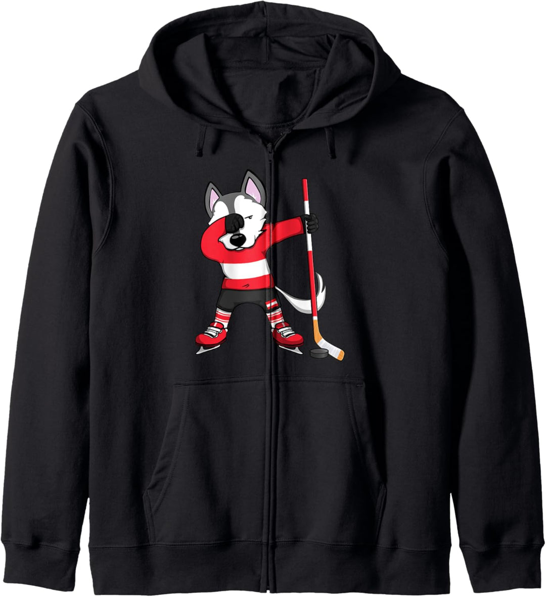 Dabbing Husky Austria Eishockey-Fans Trikot Wintersport Kapuzenjacke