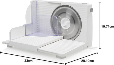 Tristar EM-2098 Allesschneider – 170 mm Edelstahlklinge – 150 W – Einstellbare Scheibenstärke, Silbe