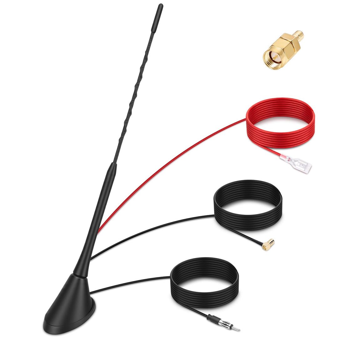 DAB Antenne Auto, DAB+ Autoantenne FM/AM Dachantenne Digital Radioantenne mit Verstärker, Autoradio