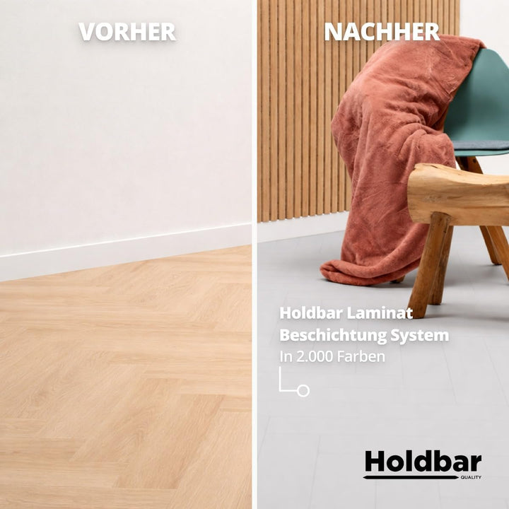 Laminat Beschichtung Resedagrün (RAL 6011) 1 Kg - Laminat Farben - Schützt Laminat Boden - 2-Kompone
