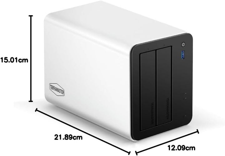 TERRAMASTER F2-425 Plus NAS-Speicher – 2 Einschübe, Intel N150 Quad-Core-CPU, 8 GB RAM DDR5, 5GbE LA