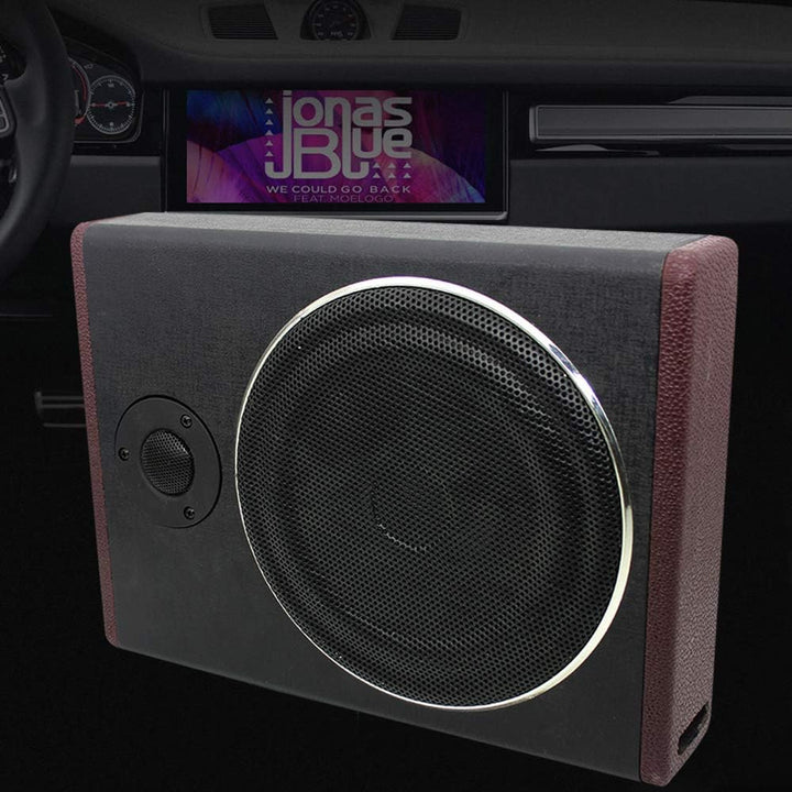 Futchoy 12V 600W Bass Subwoofer Auto Edelstahl Ultradünner KFZ,8-Zoll-Hochleistungs-Aktiv-Subwoofer,