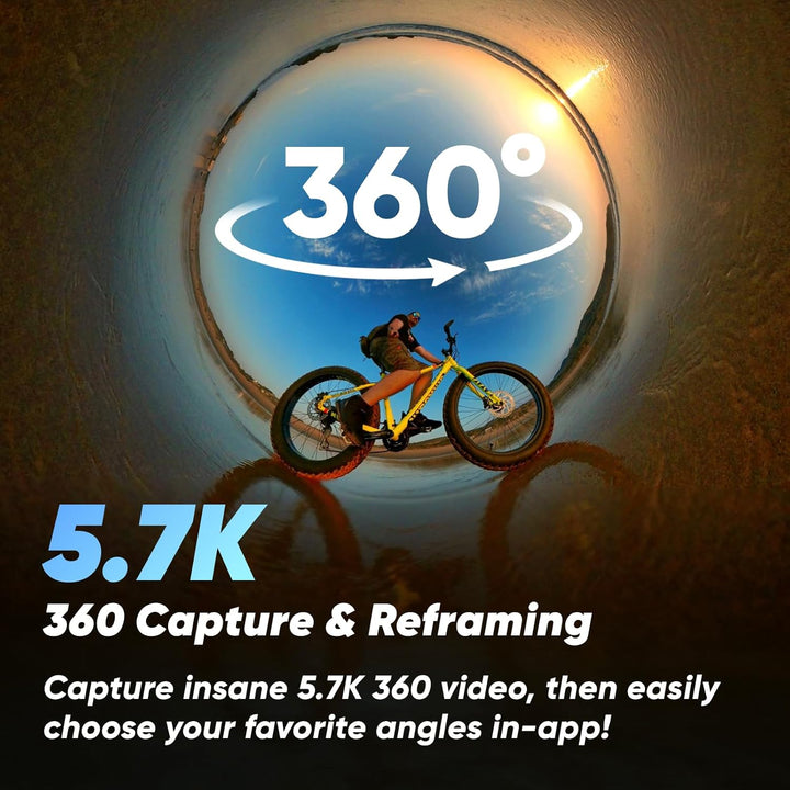 Insta360 X3 Bullet Time Bundle - wasserdichte 360°-Actionkamera mit 1/2"-Sensor, 5,7K 360°, 72MP 360