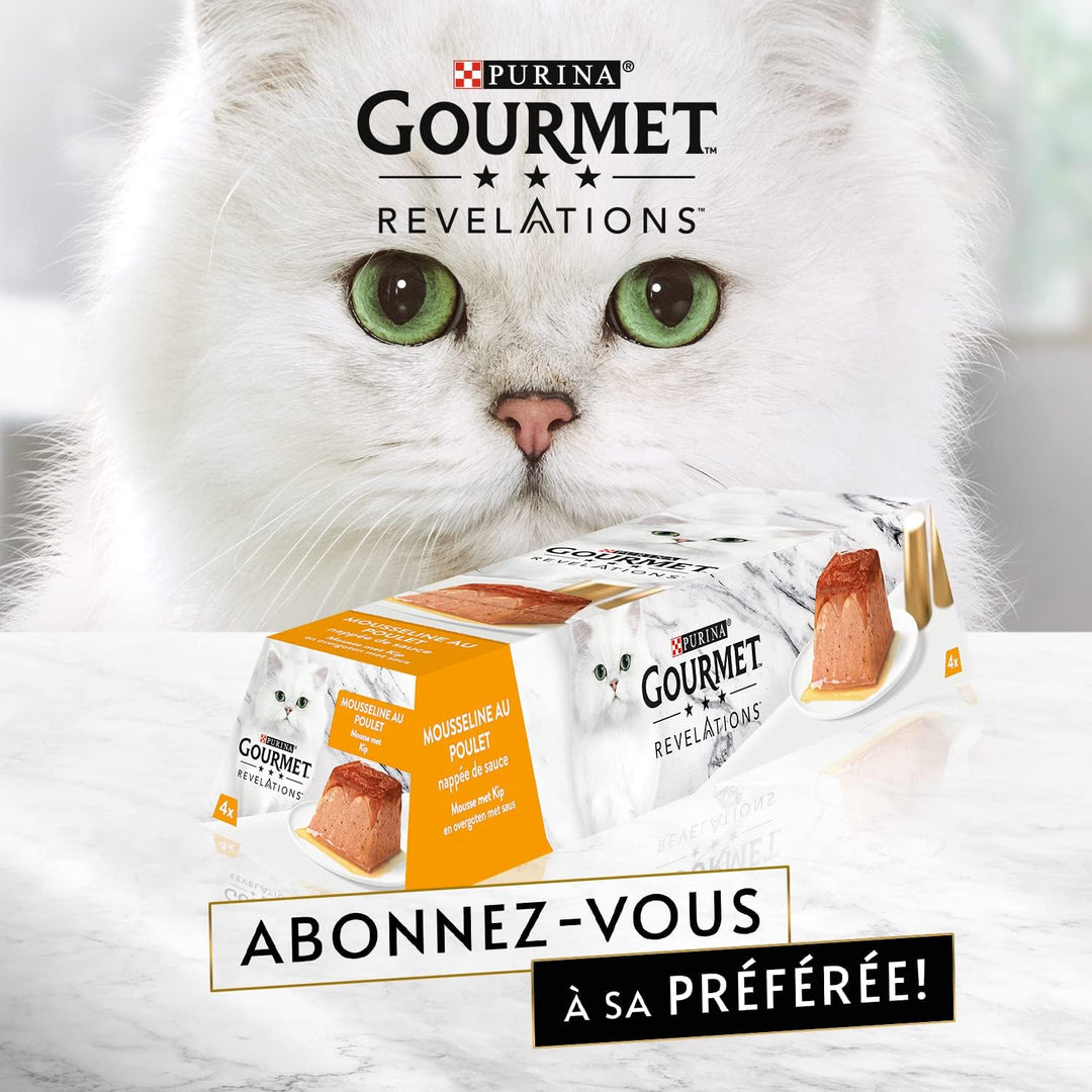 Gourmet Gourmet PURINA GOURMET Revelations Mousse, Katzenfutter nass in Sauce, Huhn & Rind, 48er Pac