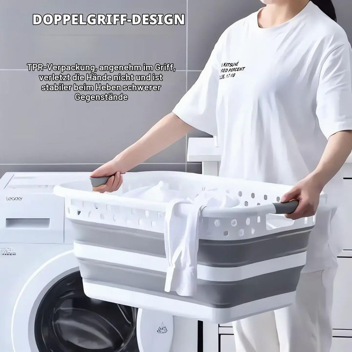 König Design 2er Set Wäschekorb faltbar - 24 Liter &amp; Universelle Nutzung I Zusammenklappbarer faltba