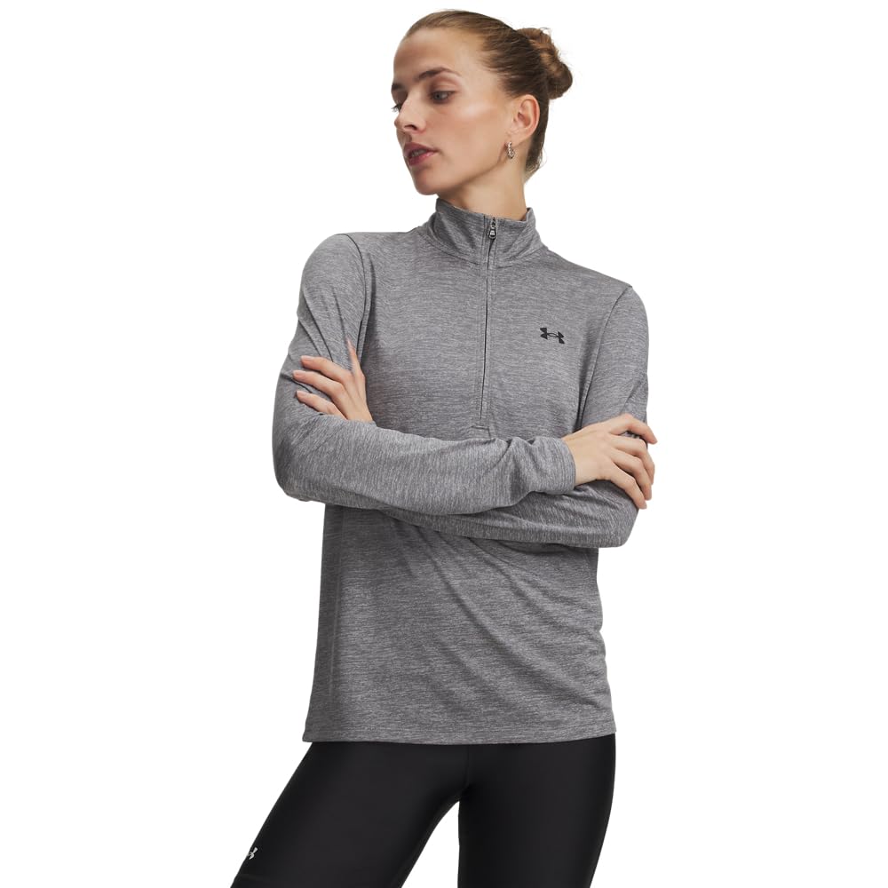 Under Armour Damen Fitness Sweatshirt Tech 1/2 Zip S (338) Rack Grün/Weiss, S (338) Rack Grün/Weiss
