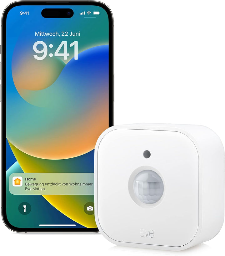 Eve Motion (Matter) – Smarter Bewegungssensor mit Lichtsensor & Door & Window - Smarter Kontaktsenso