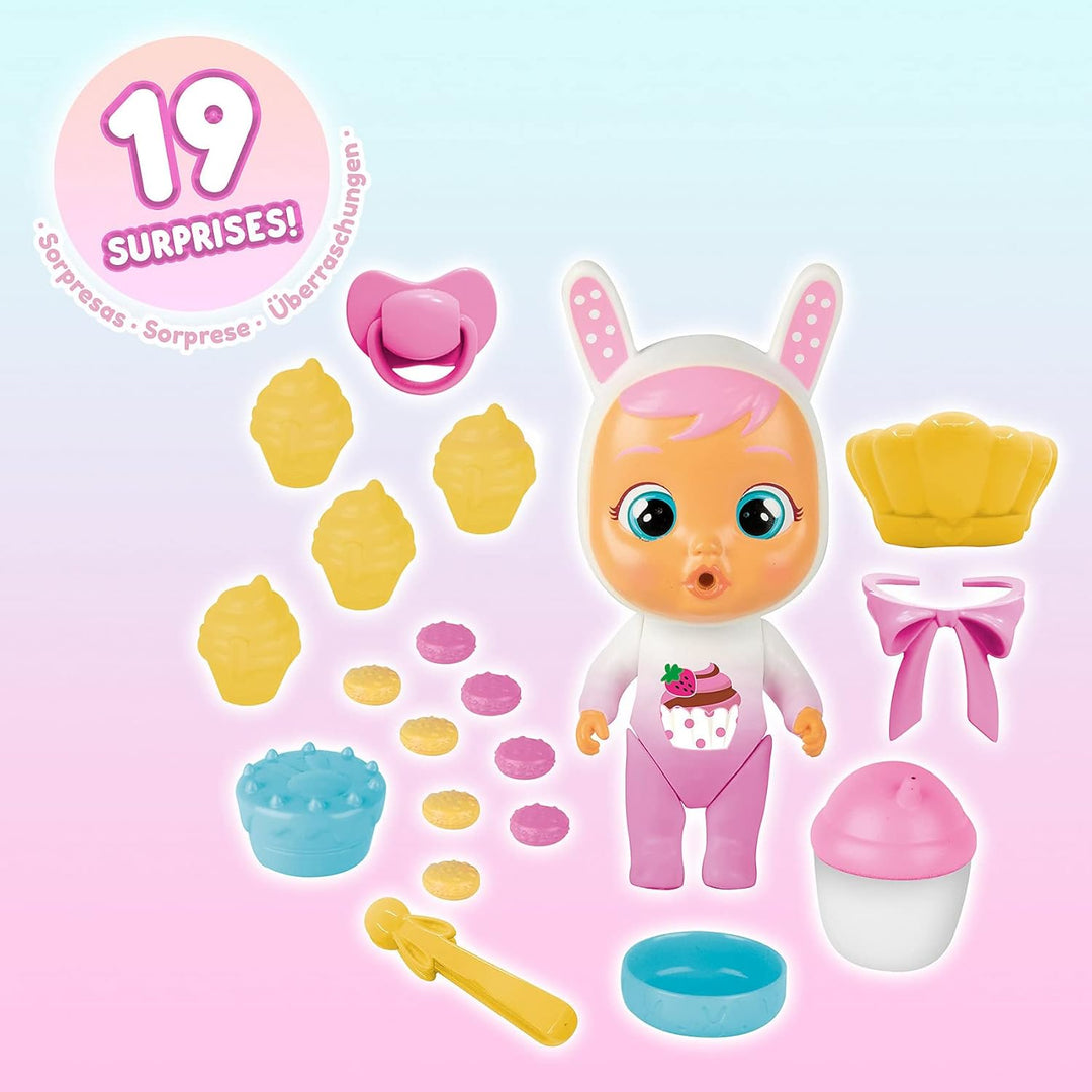 CRY BABIES MAGIC TEARS Coneys Konditorwagen Spielset | Mini-Sammelpuppe &amp; Konditorwagen mit Dampf un