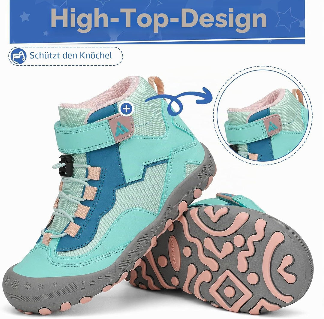 Mishansha Kinder Wanderschuhe rutschfest Trekkingschuhe Jungen Atmungsaktiv Outdoor Walkingschuhe Gr